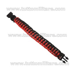 Braccialetto Paracord 550 Tooth Dragon Rosso Nero