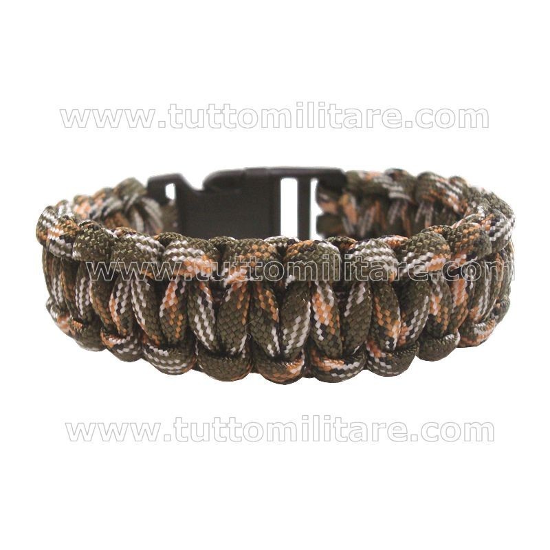 Braccialetto Paracord 550 Woodland Camo