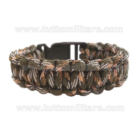 Braccialetto Paracord 550 Woodland Camo
