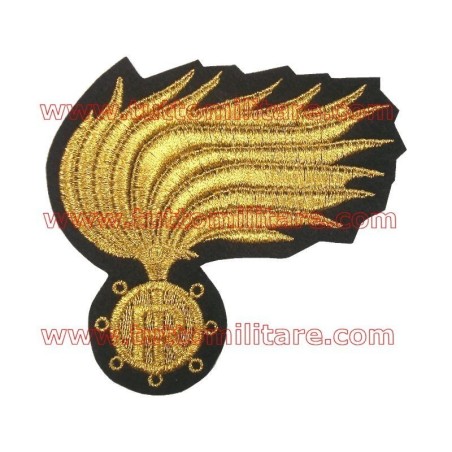 Fregio Ricamato a Macchina Filo Dorato Berretto Ufficiali e Sottufficiali Carabinieri