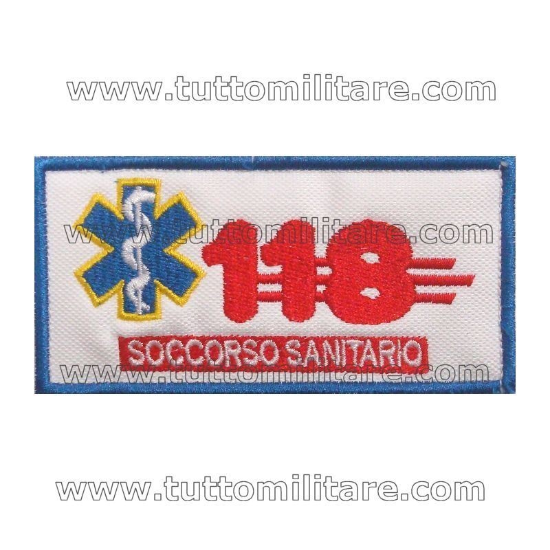 Targhetta Ricamo 118 Soccorso Sanitario