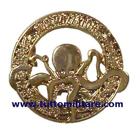 Distintivo Sommozzatori Dorato Marina Militare