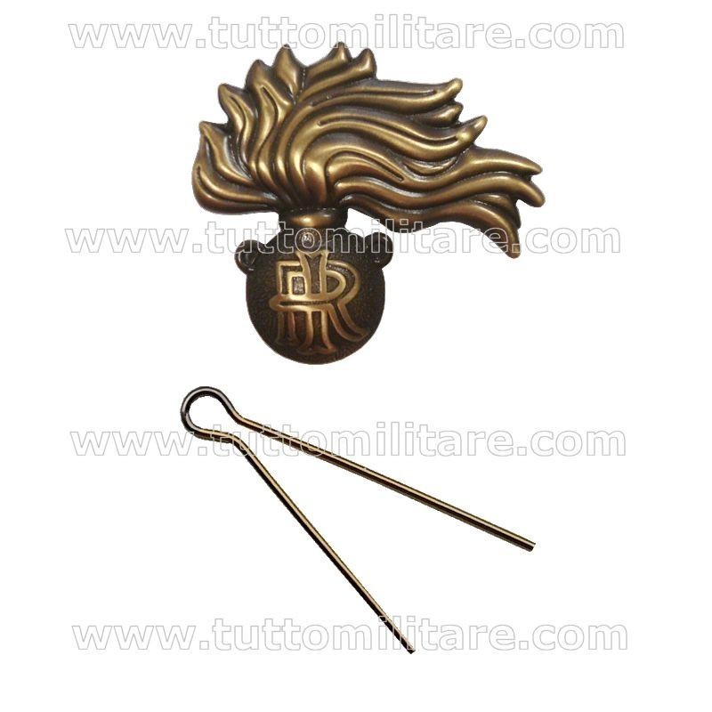 Fregio Metallo Bronzato Basco Carabinieri