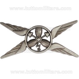 Distintivo Metallo Argentato Meccanico Elicotterista