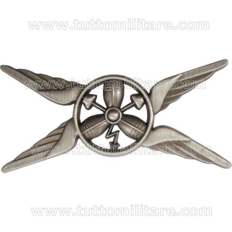 Distintivo Metallo Argentato Meccanico Elicotterista