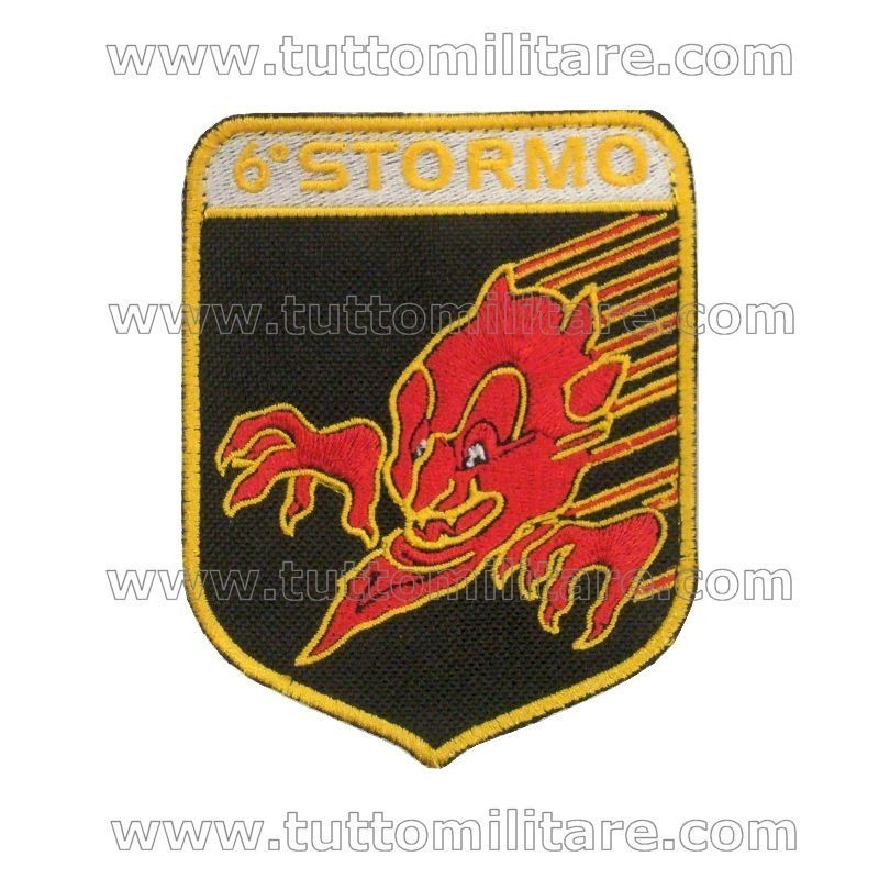Scudetto 6° Stormo Aeronautica Militare Diavoli Rossi