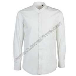 Camicia Bianca Coreana Manica Lunga Polsi Gemelli
