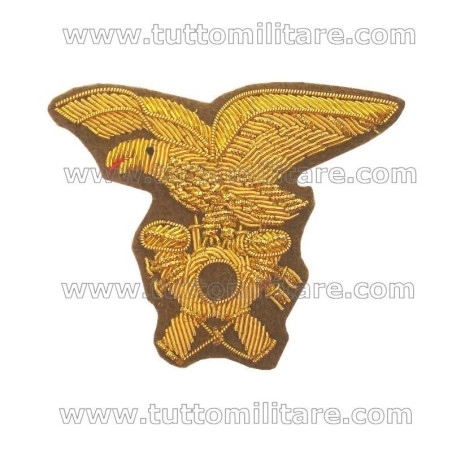 Fregio Ricamato Oro Alpini Norvegese Alpina