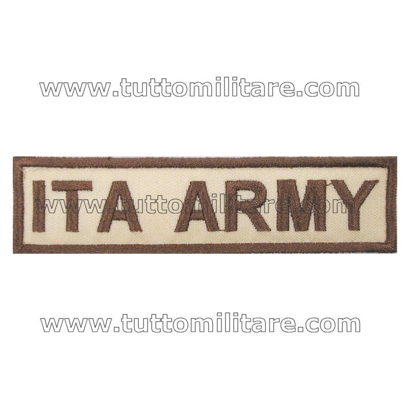 Targhetta Nome Ricamato Personalizzato TAN Desert