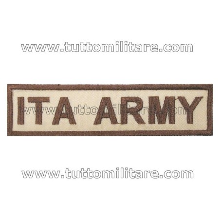 Targhetta Nome Ricamato Personalizzato TAN Desert