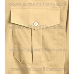 Camicia Militare Esercito Kaki Chiaro Manica Lunga