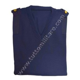 Maglione Collo a V con Toppe ai Gomiti