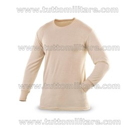 Maglia Pura Lana Vergine Maniche Lunghe Colore Cammello