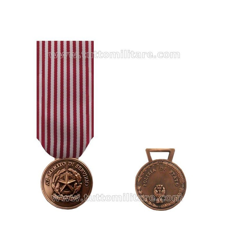 Medaglia Merito Servizio Polizia di Stato Bronzo