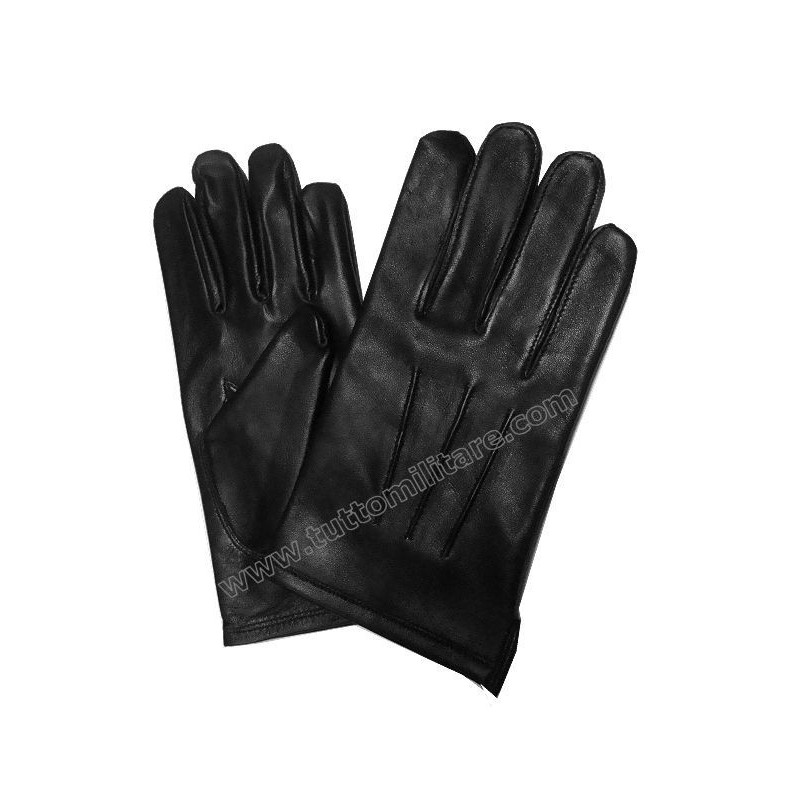 Guanti Sfoderati in Pelle Nera 
