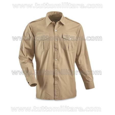 Camicia Militare Kaki Polsi Doppi