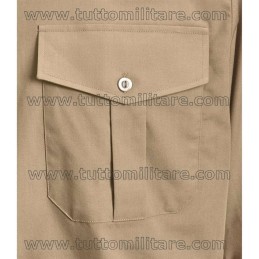 Camicia Militare Kaki Polsi Doppi