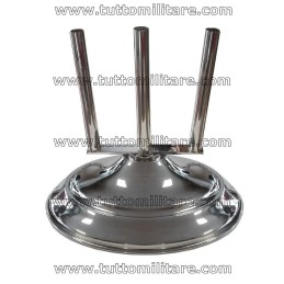 Base da Ufficio Ottone Cromato Lucido 3 Innesti