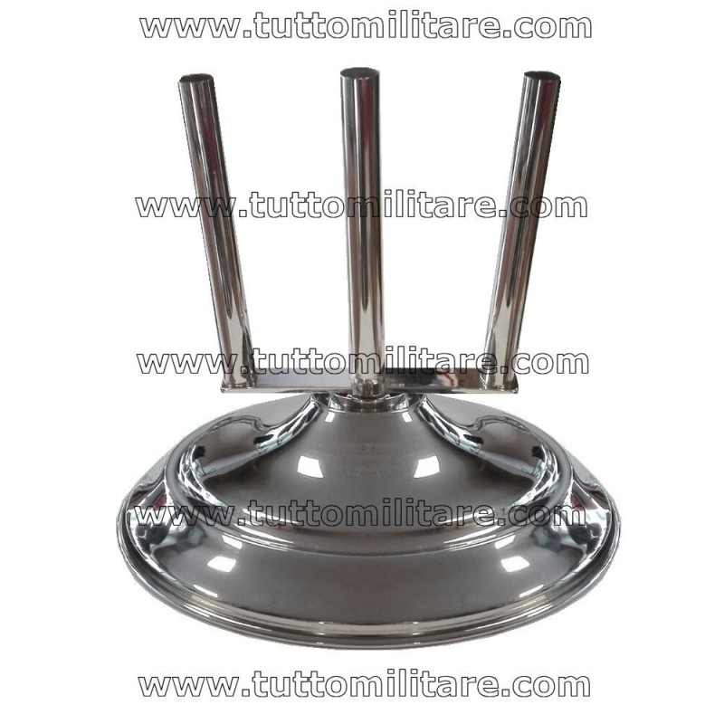 Base da Ufficio Ottone Cromato Lucido 3 Innesti