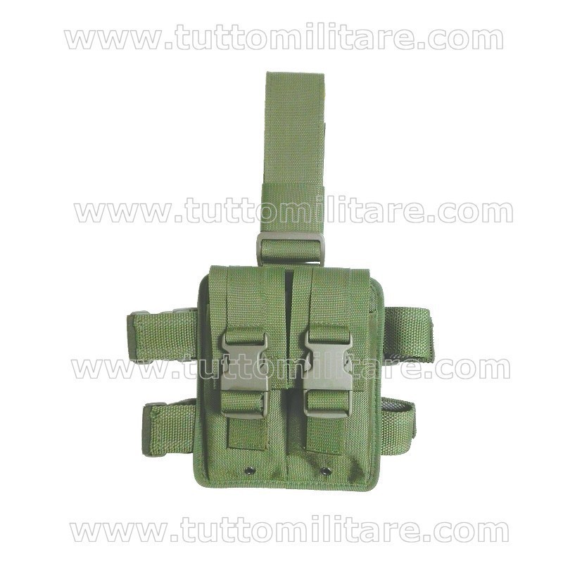 Kit Cosciale Doppio Uso con Doppio Porta Caricatore Verde