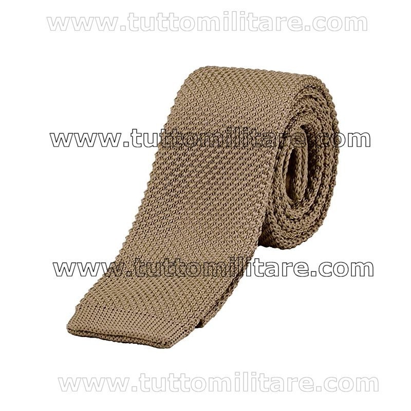 Cravatta Lana Kaki Tricot