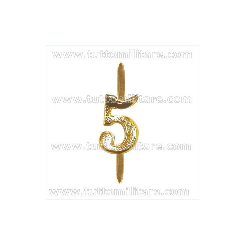 Numero 5 Ottone Dorato