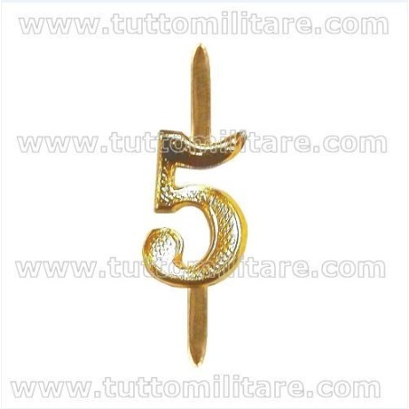 Numero 5 Ottone Dorato