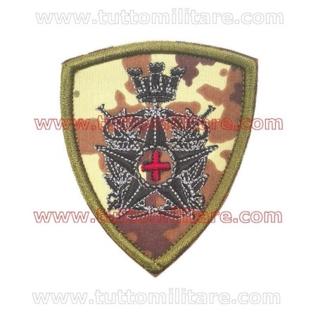 Scudetto Corpo Militare Croce Rossa Fondo Vegetato