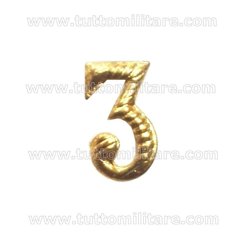 Numerale 3 per Cappello Alpino