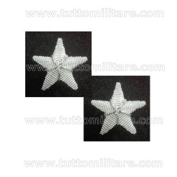 Stelloni Ricamati Argento su Panno Nero