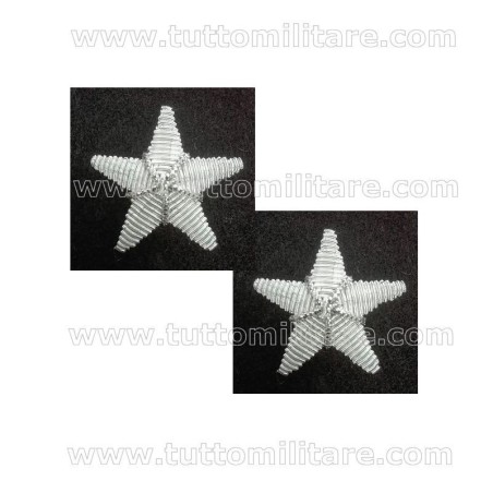 Stelloni Ricamati Argento su Panno Nero