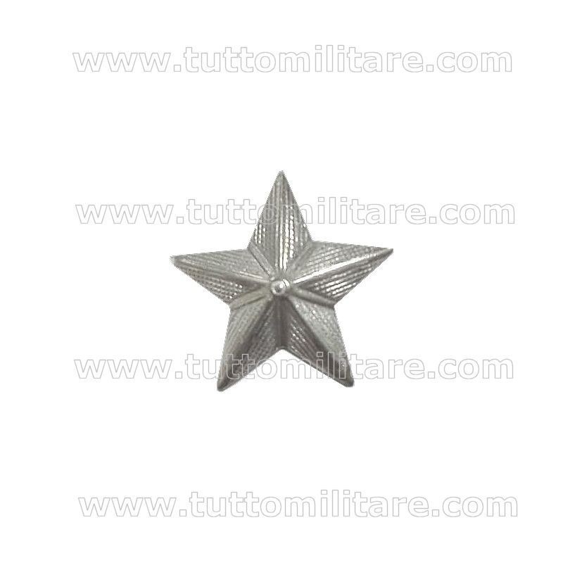 Stella Metallo Argentato Zigrinata 15 mm. Piccaglia