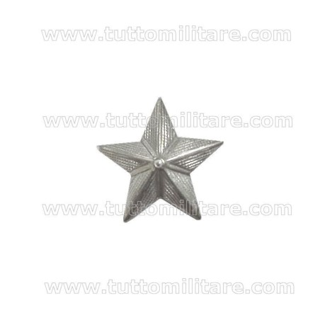 Stella Metallo Argentato Zigrinata 15 mm. Piccaglia