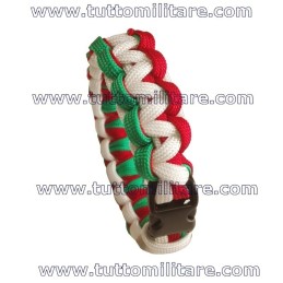 Braccialetto Paracord Tricolore Italia