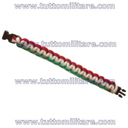 Braccialetto Paracord Tricolore Italia