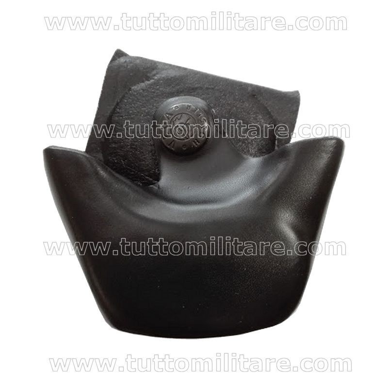 Porta Manette Aperto Pelle Nera