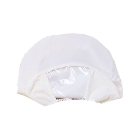 Copri Berretto Maschile Bianco Rifrangente con Finestra Trasparente