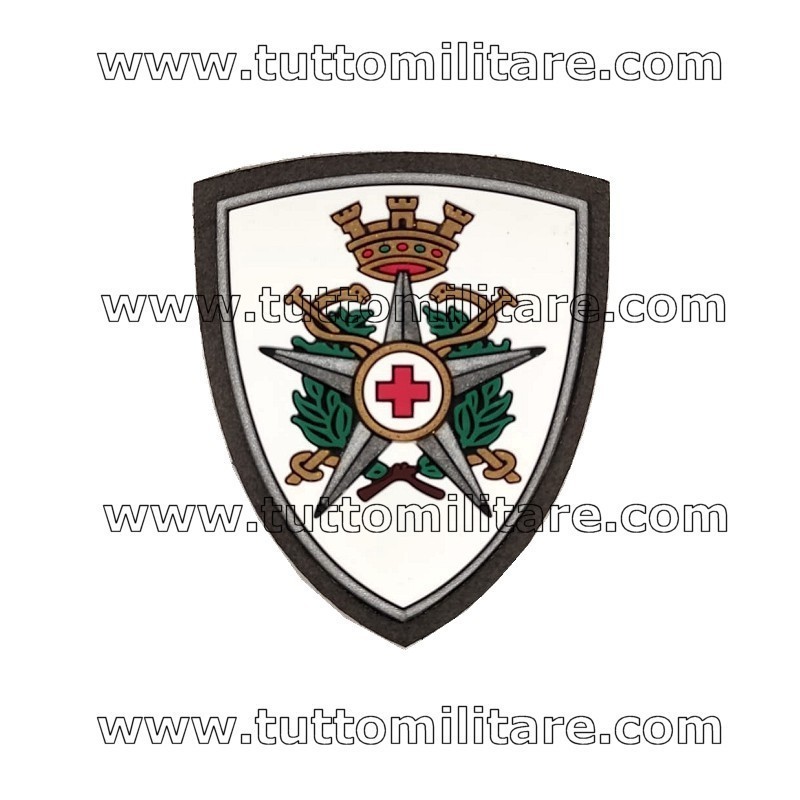 Scudetto Plastica su Kaki Corpo Militare Croce Rossa