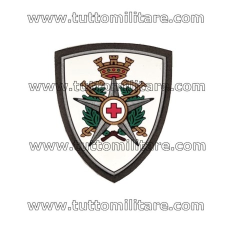 Scudetto Plastica su Kaki Corpo Militare Croce Rossa