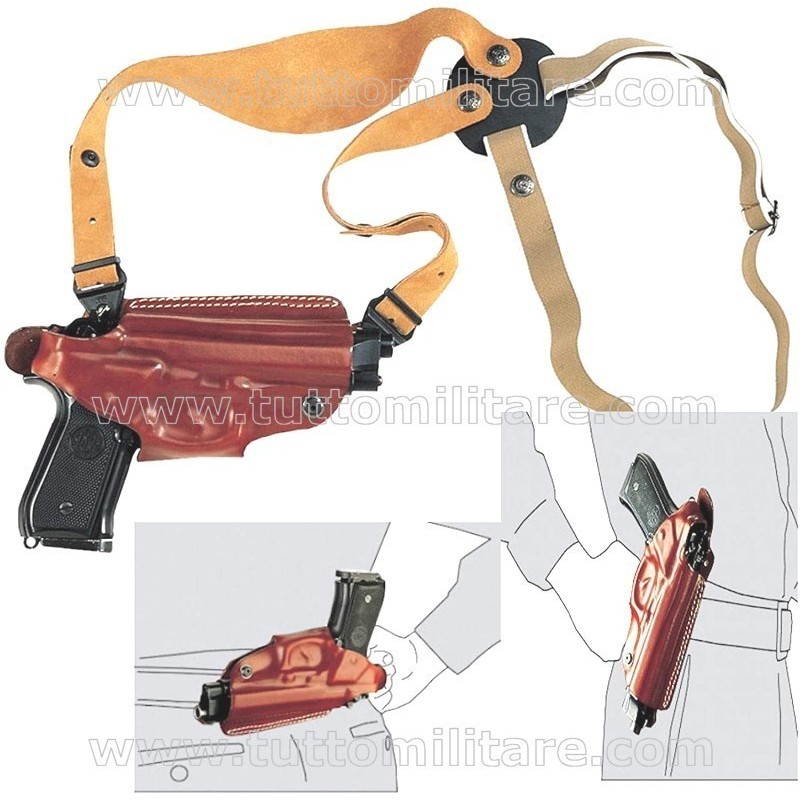 Fondina Ascellare e da Cintura in Pelle a Sgancio Rapido