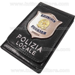 Portafogli con Placca Polizia Locale a Clip