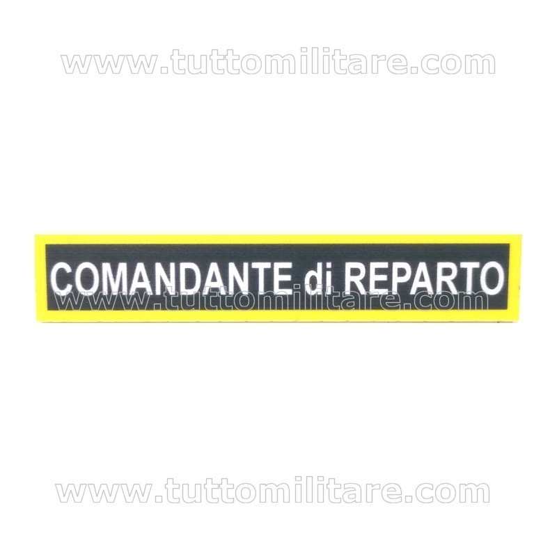 Targhetta Plastica Comandante Reparto Guardia Finanza