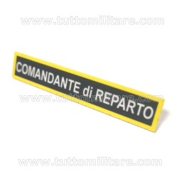 Targhetta Plastica Comandante Reparto Guardia Finanza