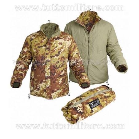 Piumino Giubbino Reversibile Vegetato Verde Oliva