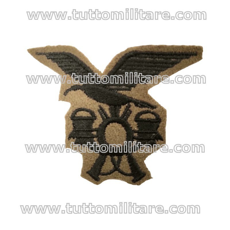 Fregio Ricamato Alpini Truppa Norvegese Panno Kaki