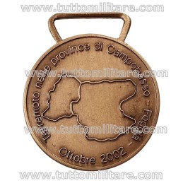 Medaglia Terremoto Campobasso Foggia 2002