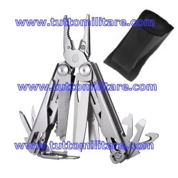 Pinza Multuso d'Emergenza 19 Funzioni in Acciaio Sabbiato
