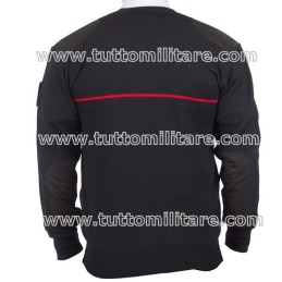 Maglioncino Misto Lana Carabinieri con Cerniera Porta Penne e Toppe ai Gomiti