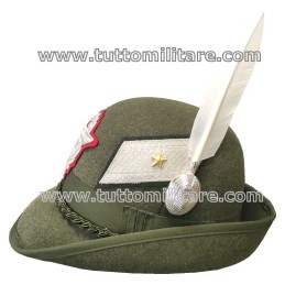 Vista laterale Cappello Alpino Generale di Brigata