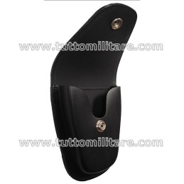 Vista laterale Porta manette Chiuso in Cuoio Nero Termoformato 1P25N Vega Holster